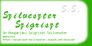 szilveszter szigriszt business card